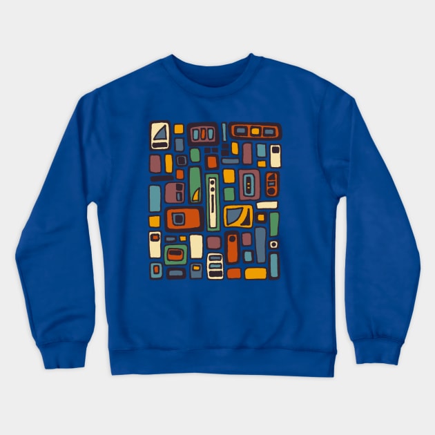 Retro Abstract Crewneck Sweatshirt by ViviGonzalezArt